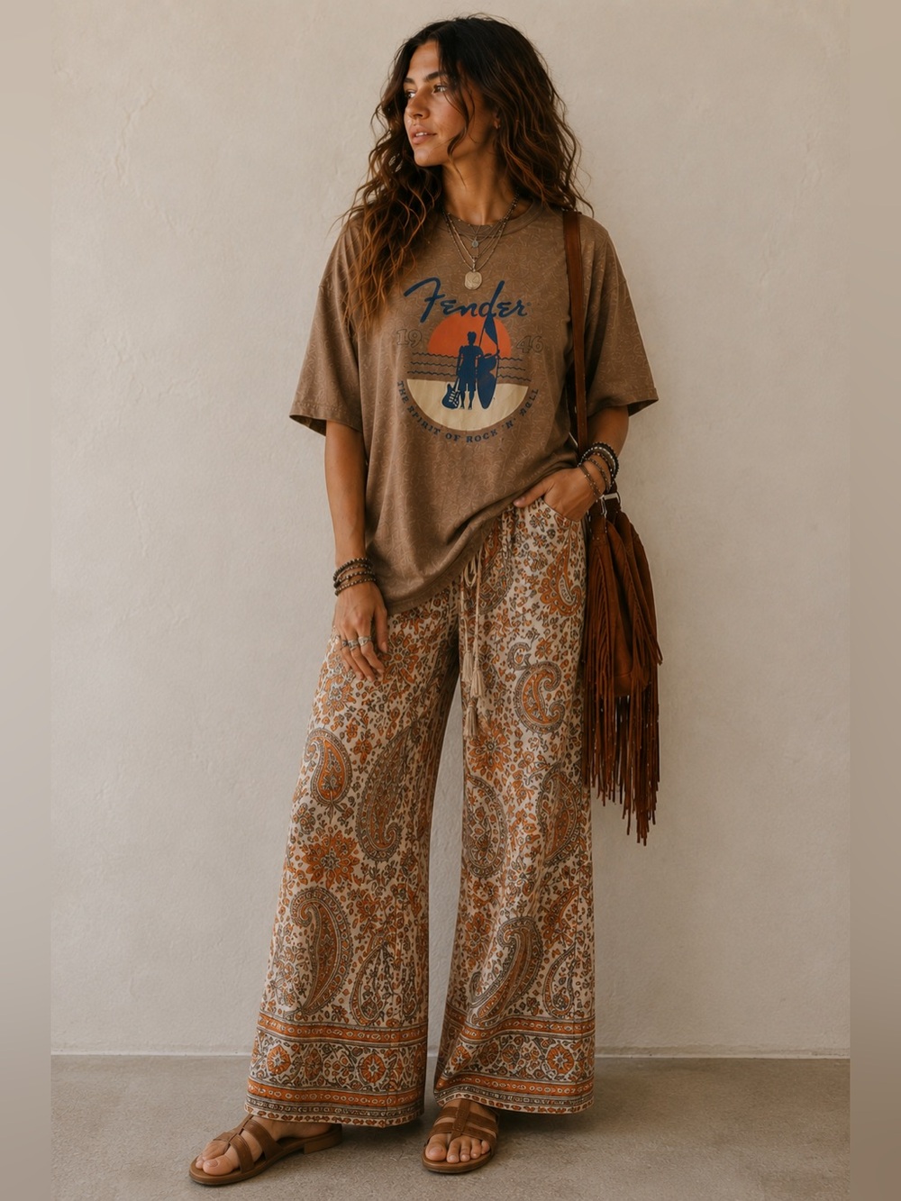 FENDER Brown Sunset Spirit of Rock n Roll Surfboard T-Shirt large Unisex
NWT - Picture 2 of 9